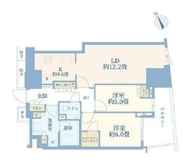 プラウド代官山フロント 2階 間取り図