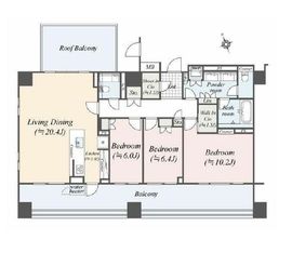 ザ・パークハウスグラン三番町 15階 間取り図