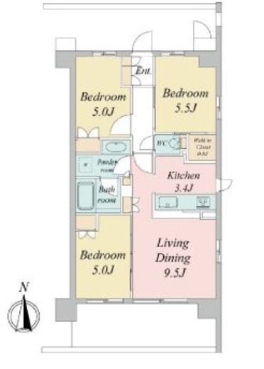 トラープランド蒼麗館 611 間取り図