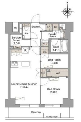 ヴェール・クレール武蔵小杉 305 間取り図