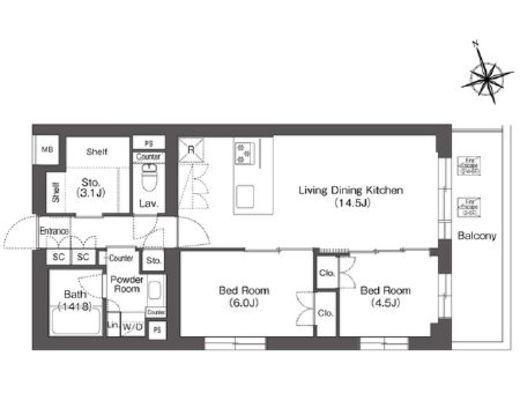 ルーウェ東大泉 316 間取り図