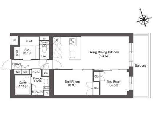 ルーウェ東大泉 219 間取り図