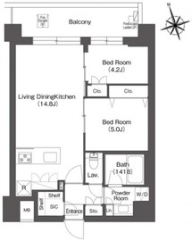 ルーウェ東大泉 202 間取り図