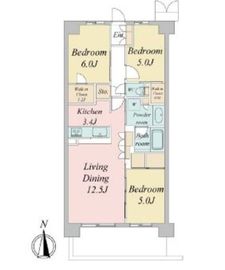 トラープランド蒼麗館 506 間取り図