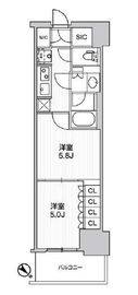 WORVE横浜伊勢佐木町 413 間取り図