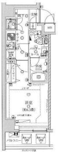 REALIZE武蔵小杉Ⅱ (レアライズ武蔵小杉2) 7階 間取り図