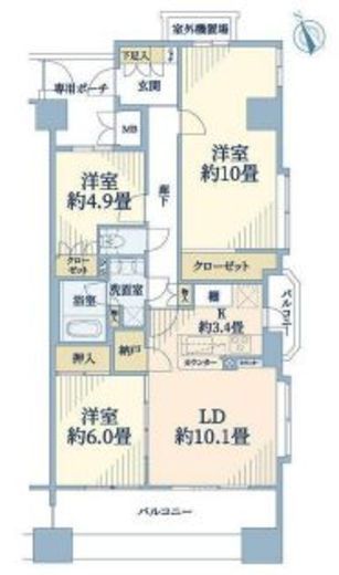 アリュール新川崎 15階 間取り図