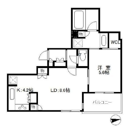 ブランズ綱島 6階 間取り図