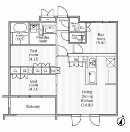 nido SAKURAGAOKA 411 間取り図