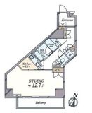 Feel A 渋谷 14階 間取り図