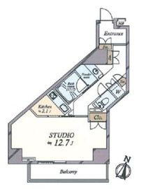 Feel A 渋谷 14階 間取り図