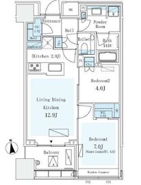 パークコートザ・三番町ハウス 10階 間取り図