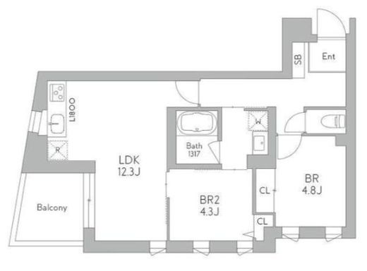 J.リヴェール武蔵小山West 101 間取り図