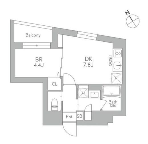 J.リヴェール武蔵小山West 304 間取り図
