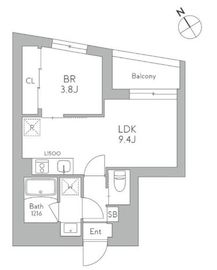 J.リヴェール武蔵小山West 403 間取り図