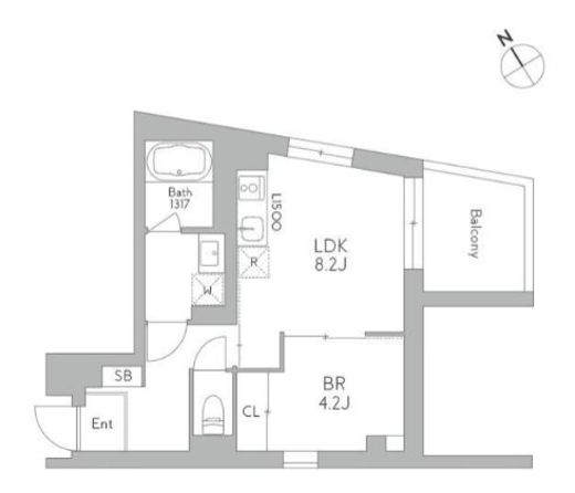 J.リヴェール武蔵小山West 104 間取り図