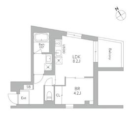 J.リヴェール武蔵小山West 104 間取り図