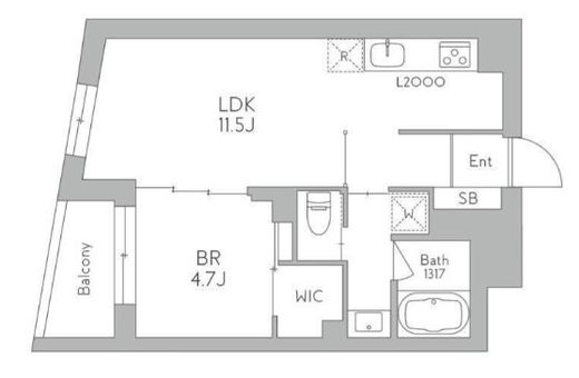 J.リヴェール武蔵小山West 102 間取り図