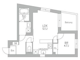 J.リヴェール武蔵小山West 305 間取り図