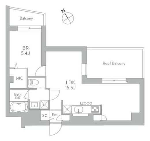 J.リヴェール武蔵小山West 502 間取り図