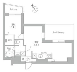 J.リヴェール武蔵小山West 502 間取り図