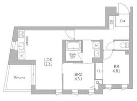 J.リヴェール武蔵小山West 301 間取り図