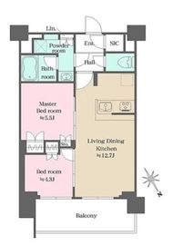 ウエリスアーバン水天宮前 1305 間取り図