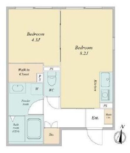LiveFlat恵比寿 (ライブフラット恵比寿) 403 間取り図