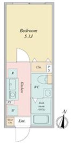 LiveFlat恵比寿 (ライブフラット恵比寿) 102 間取り図