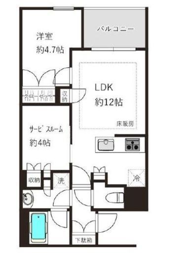 サンウッド浜田山 5階 間取り図