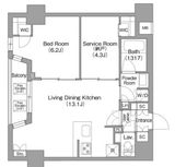 コンフォリア中葛西 203 間取り図