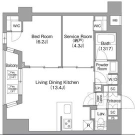 コンフォリア中葛西 204 間取り図