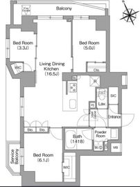 コンフォリア中葛西 701 間取り図