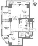コンフォリア中葛西 501 間取り図
