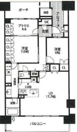 HARUMI FLAG SUN VILLAGE (晴海フラッグ サンヴィレッジ) 3階 間取り図
