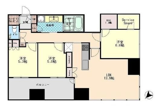 キャピタルゲートプレイス ザ・タワー 42階 間取り図