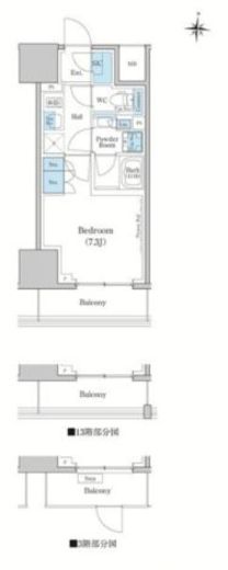 スタイリオ蒲田WEST 603 間取り図