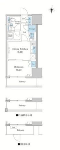 スタイリオ蒲田WEST 1002 間取り図