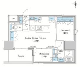 スタイリオ蒲田WEST 707 間取り図