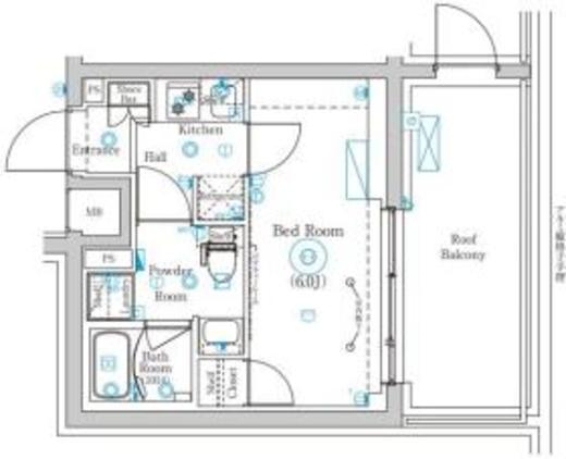 MIND武蔵中原 501 間取り図