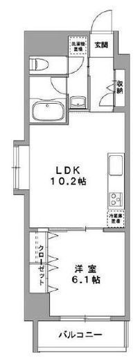 グランデュール2関内 605 間取り図