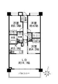 クリオ横浜杉田 3階 間取り図