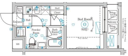 MIND武蔵中原 212 間取り図