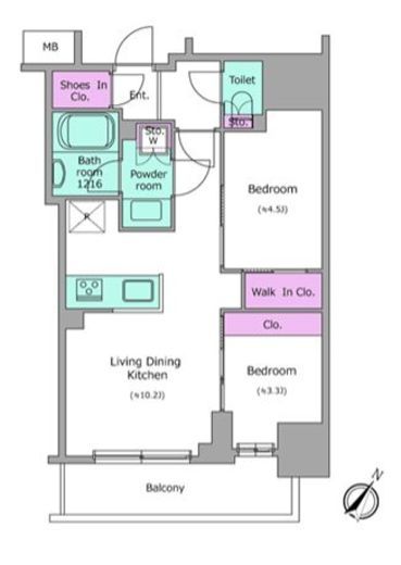 アーバネックス日本橋茅場町 904 間取り図