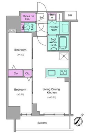 アーバネックス日本橋茅場町 901 間取り図