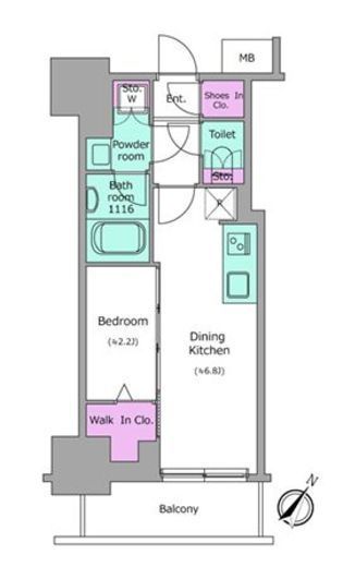 アーバネックス日本橋茅場町 703 間取り図
