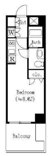クロスレジデンス清澄白河 606 間取り図