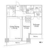 河田町ガーデンクラブフロア 3203 間取り図