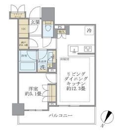 ブリリアタワー有明ミッドクロス 25階 間取り図