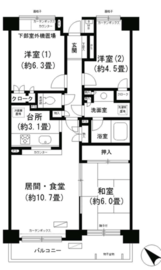 武蔵小杉西パーク・ホームズ 5階 間取り図